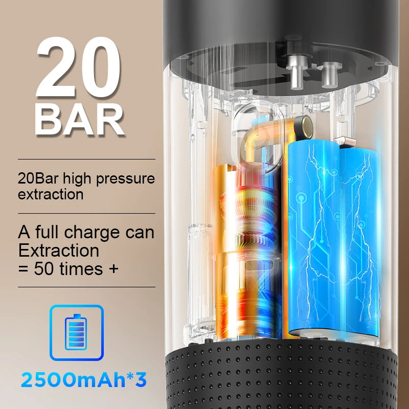 2024 Electric Travel Espresso Machine Heating Water Portable Coffee Maker Powered By USB